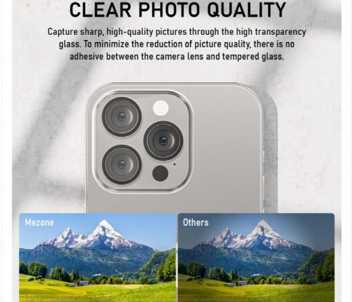 Mezone Lens Protector For Iphone 15 Pro  Natural Titanium - Zoom Image 4