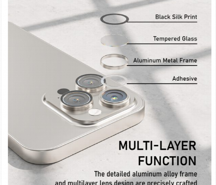 Mezone Lens Protector For Iphone 15 Pro  Natural Titanium - Zoom Image 3