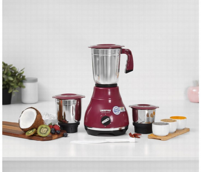 Geepas Gsb44087 650W Powerful 3 In 1 Mixer Grinder Copper Motor Stainless Steel Jars - Zoom Image 3