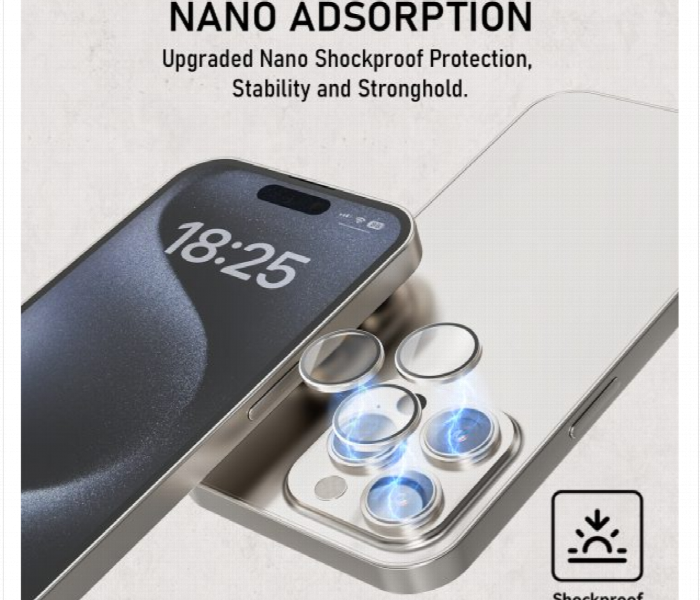 Mezone Lens Protector For Iphone 15 Pro Max  Natural Titanium - Zoom Image 2