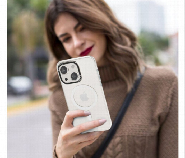 Mezone Clear Magnetic Case Iphone 14  White - Zoom Image 2