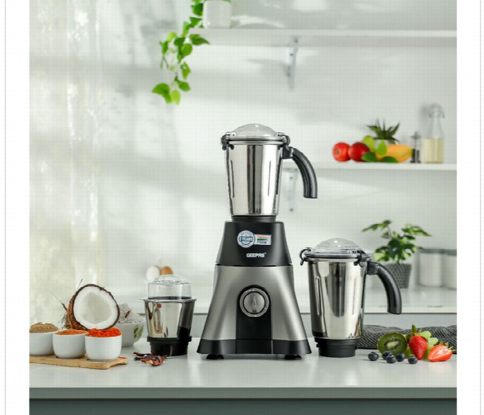 Geepas Gsb44089 3 In 1 750W Stainless Steel Powerful Mixer Grinder - Zoom Image 2