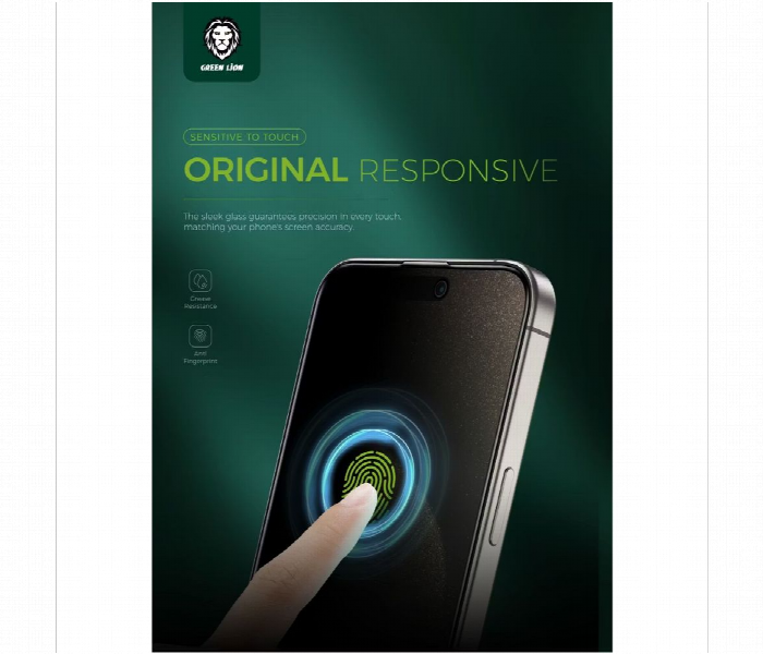 Green Lion Picasso 3D Privacy Glass Iphone 15 Promax - Zoom Image 3