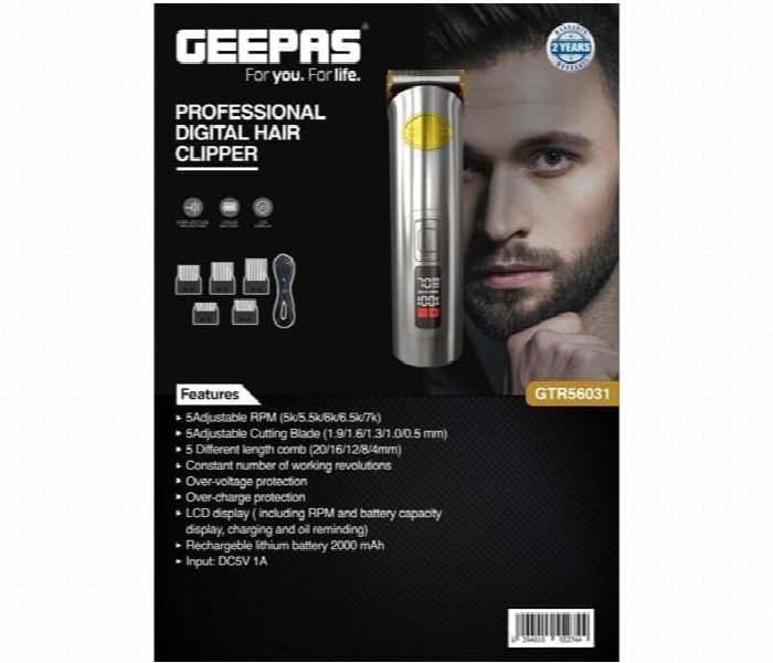 Geepas Gtr56031 Professional Digital Hair Clipper With Lcd Display - Zoom Image 6