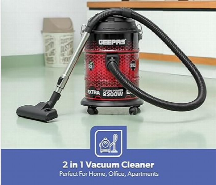 Geepas Gvc19018 2300W Vacuum Cleaner With 21L Dust Bag Capacity And Anti Rust Metallic Body - Zoom Image 3