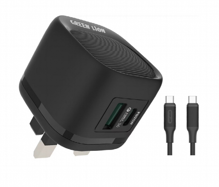 Green Lion Pd 20W Plus Qc Wall Charger With Type C To Type C Cable - Zoom Image 1