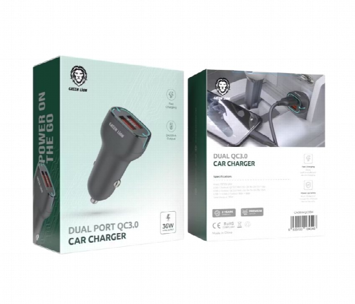 Green Lion Dual Port Qc3.0 Car Charger - Zoom Image 2