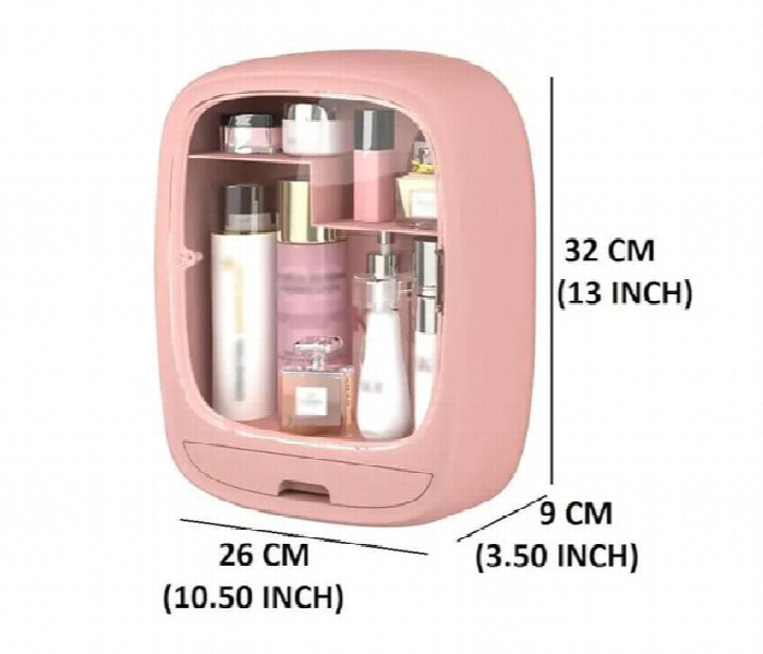 Plastic Wall Mounted Waterproof Makeup Storage Case Cosmetic Organizer Box For Bedroom Bathroom Ld 888 - Zoom Image