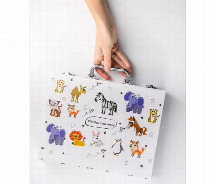 64 Pieces Kids Art Drawing Set With Mini Suitcase For Children Art And Craft Drawing And Painting Kit 64 Pieces - Zoom Image 3