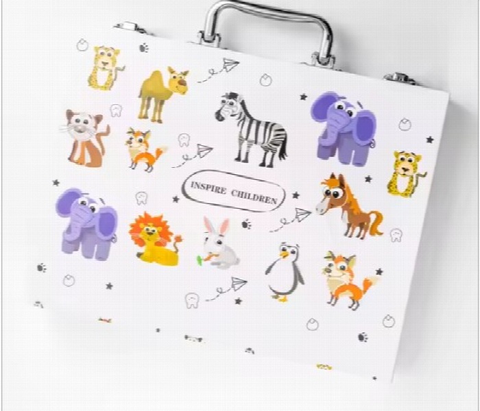 64 Pieces Kids Art Drawing Set With Mini Suitcase For Children Art And Craft Drawing And Painting Kit 64 Pieces - Zoom Image 2