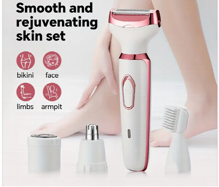 4 In 1 Hair Removal Kit Rechargeable Trimmer For Women Face Body Bikini Shaver Nose Hair Remover Smooth Skin - Zoom Image 5
