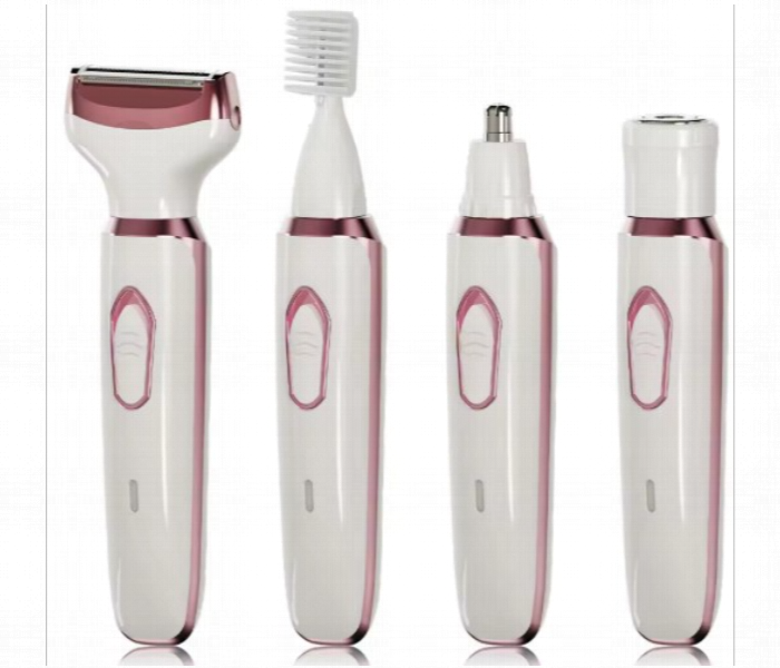 4 In 1 Hair Removal Kit Rechargeable Trimmer For Women Face Body Bikini Shaver Nose Hair Remover Smooth Skin - Zoom Image 1