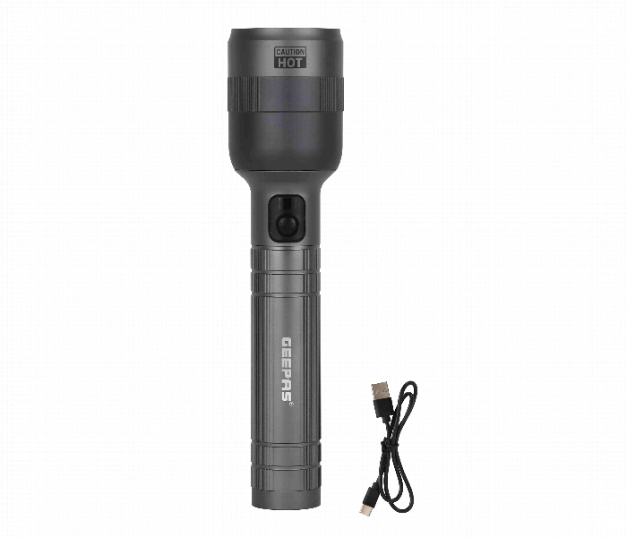 Geepas Gfl51081Z 60W Digital Zoomable Led Flashlight Laser With 15 Hours Continuous Working - Zoom Image 4