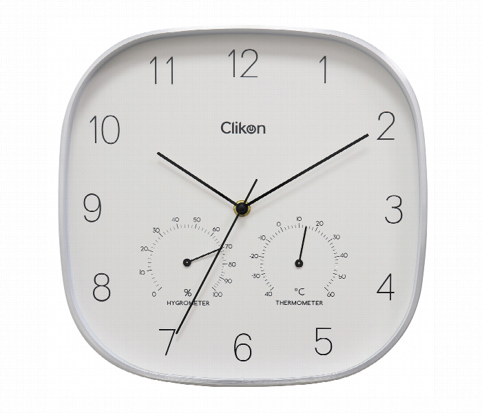 Clikon Ck1126 11.5 Inch Wall Clock With Aluminium Frame - Zoom Image