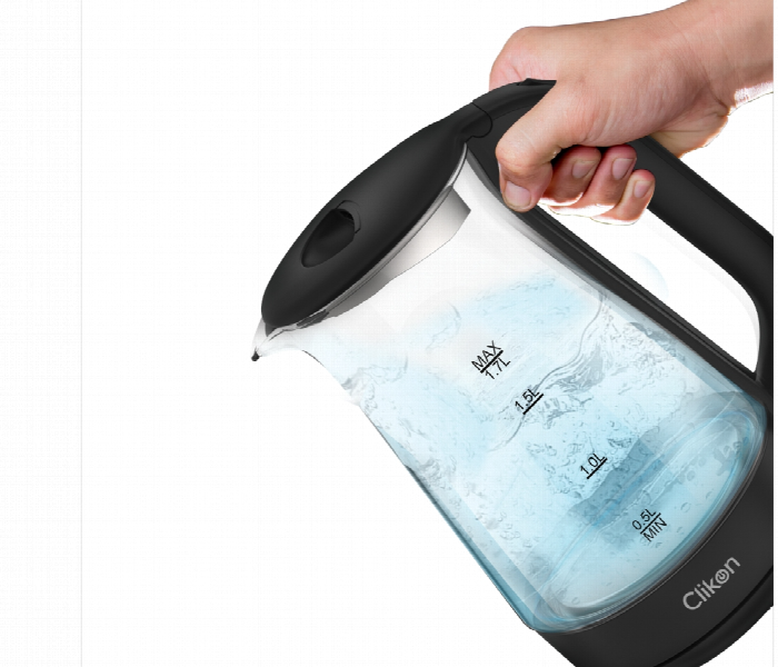Clikon Ck5147   1.7L 1850W 2200W Glass Body Electric Cordless Kettle With Auto Cut Off Function - Zoom Image 3