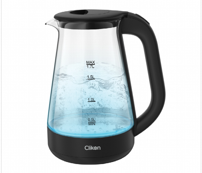 Clikon Ck5147   1.7L 1850W 2200W Glass Body Electric Cordless Kettle With Auto Cut Off Function - Zoom Image 1