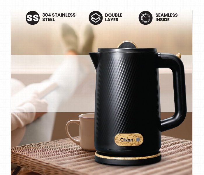 Clikon Ck5156 1.8L 1500W Stainless Steel Fast Boil Electric Kettle With Overheating Protection - Zoom Image 2
