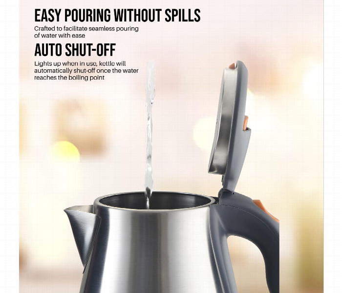 Clikon 1800W Ck5160 Stainless Steel Electric Kettle 1.8L Fast Boil With Auto Shut Off - Zoom Image 4