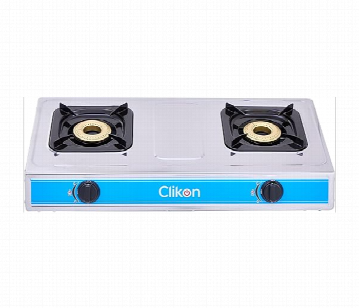 Clikon Ck2141  Stainless Steel Double Burner Gas Stove - Zoom Image 1