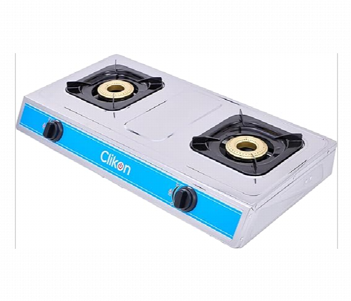 Clikon Ck2141  Stainless Steel Double Burner Gas Stove - Zoom Image 2