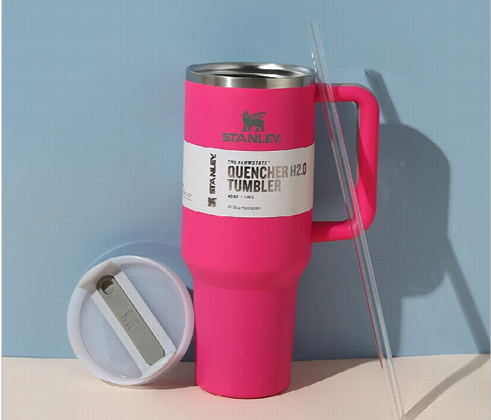 Stanley Quencher H2.0 Flow State Tumbler 40Oz  Dark Pink - Zoom Image 2