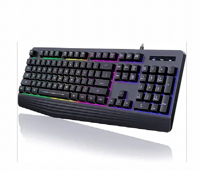 Rainbow Backlit Gaming Keyboard - Zoom Image