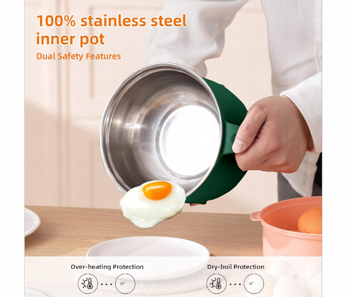 Multipurpose 1.5L Electric Cooker Pot Household Small Electric Pot Suitable For 1 People - Zoom Image 2