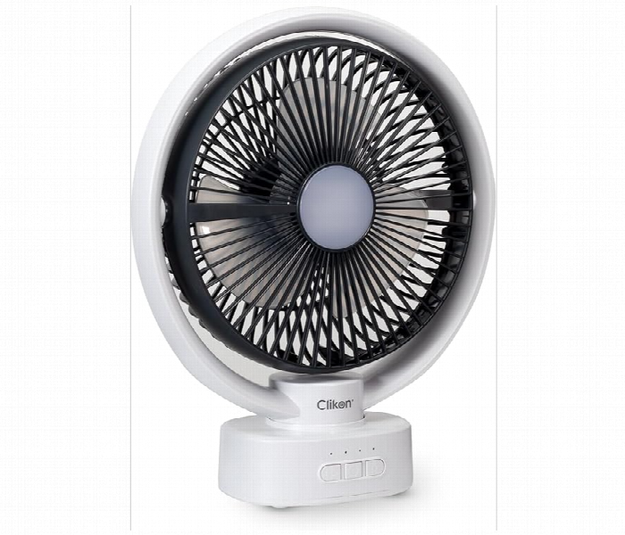 Clikon Ck2047 8 Inch 3000Mah  Rechargeable Led Table Fan  With Smooth Wave Airflow - Zoom Image 2