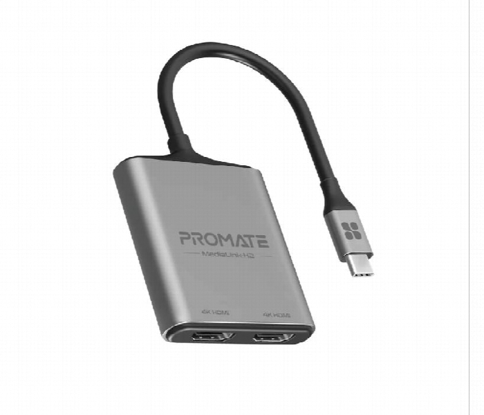 Promate High Definition Usb C To Dual Hdmi 4K Adapter  4Kdual - Zoom Image