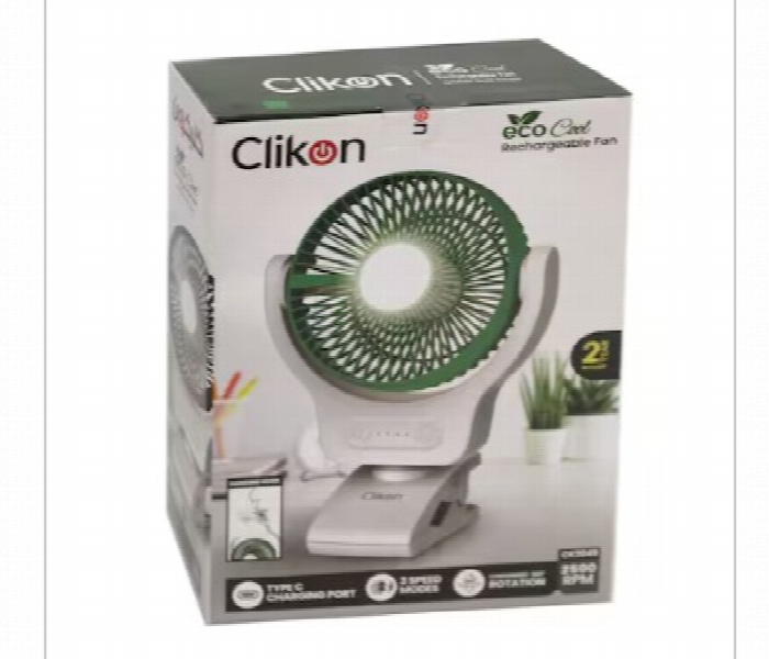 Clikon Ck2049 6W Wall And Table Clip Fan With High Performance Motor For High Speed Wind - Zoom Image 2