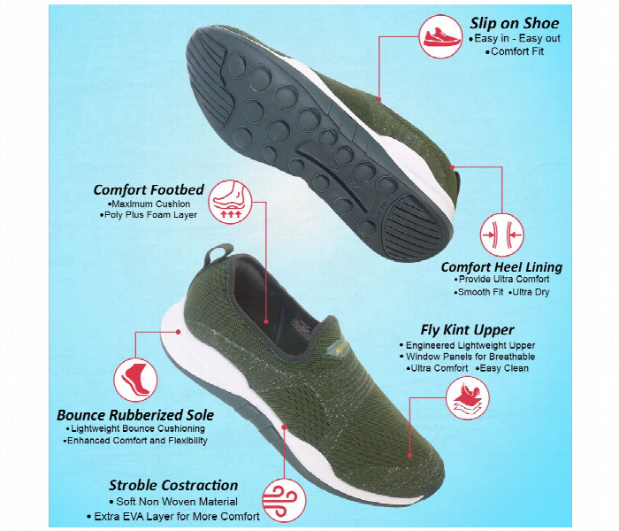 Sparx Sm 946 Shoes For Men Uk6 Eu40 Ft Green Gold - Zoom Image 4