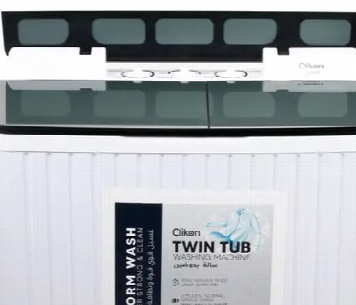 Clikon Ck663 360W 8Kg Twin Tub Top Loading Washing Machine With Multi Wash Program - Zoom Image 2