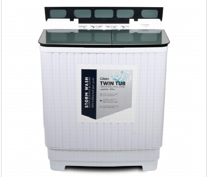 Clikon Ck663 360W 8Kg Twin Tub Top Loading Washing Machine With Multi Wash Program - Zoom Image 1