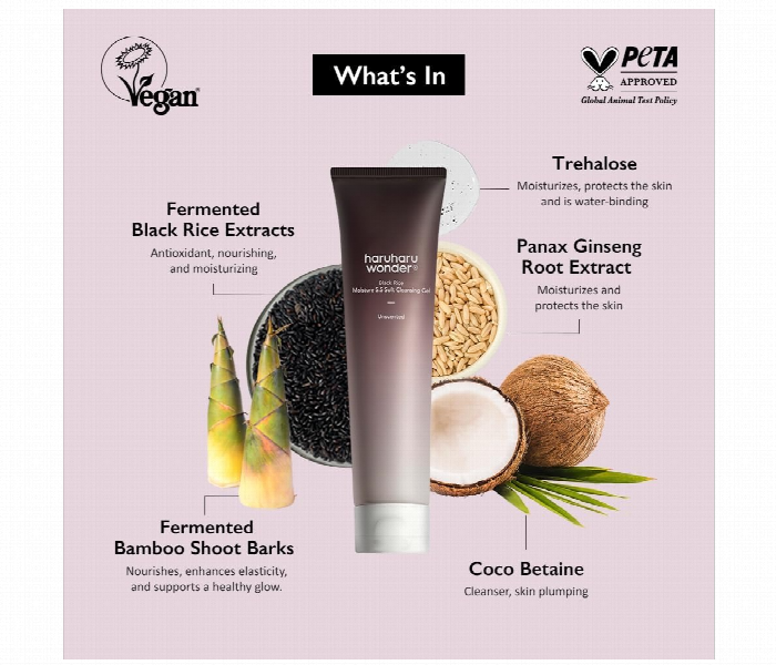 Haruharu Wonder Black Rice Moisture Soft Cleansing Gel - Zoom Image 3