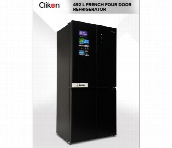 Clikon Ck6044 120W 492L  Premium French Four Door Refrigerator With Energy Saving And  Powerful Compressor Cooling - Zoom Image 1