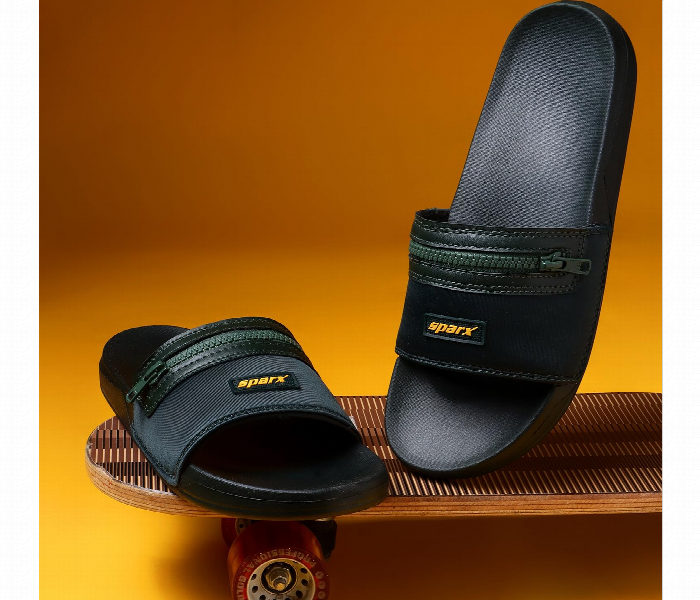 Sfg 179 Gents Sparx Mens Fabric Slipper Slides Size Uk8 Eu42 Green - Zoom Image 1