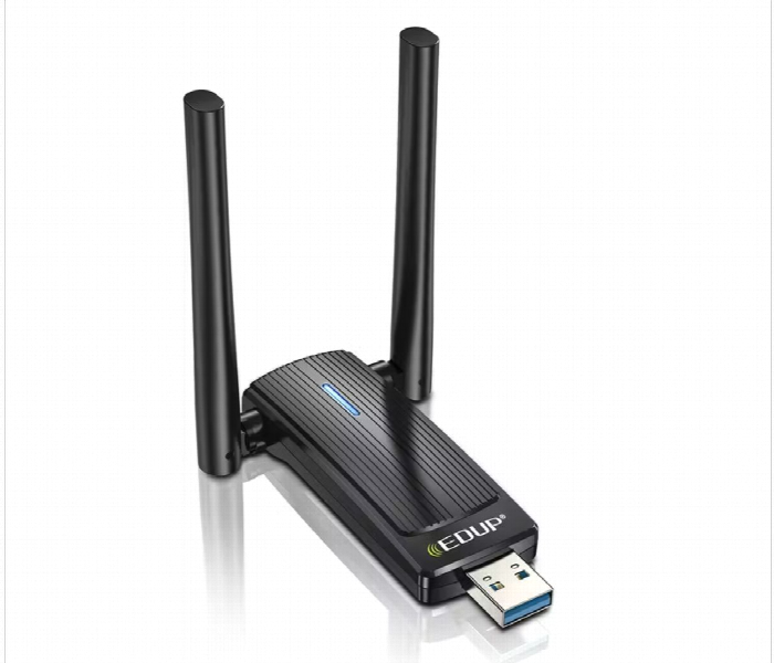 Porodo Dual Band Wifi6 Usb Adapter With Additional Usb A To Type C Adaptor And External Antenna - Zoom Image 3