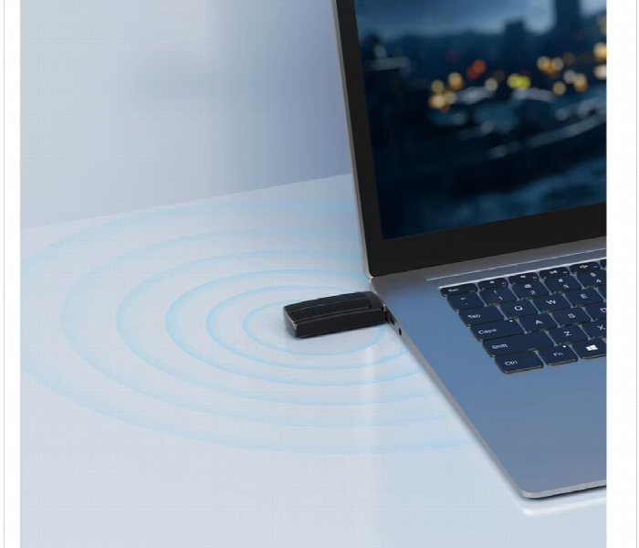 Porodo Dual Band Wifi6 Usb Adapter With Additional Usb A To Type C Adaptor Black - Zoom Image 4