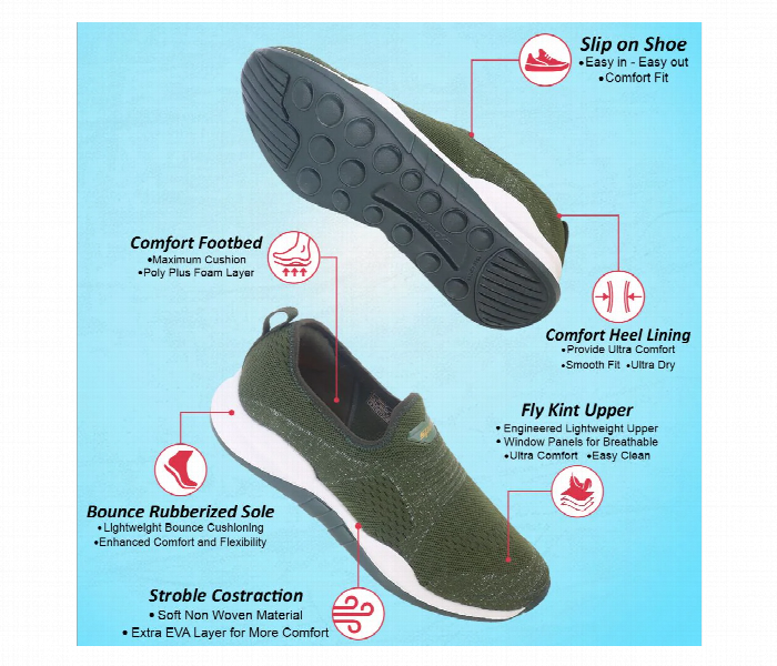 Sparx Sm 946 Shoes For Men Uk7 Eu41 Ft Green Gold - Zoom Image 4