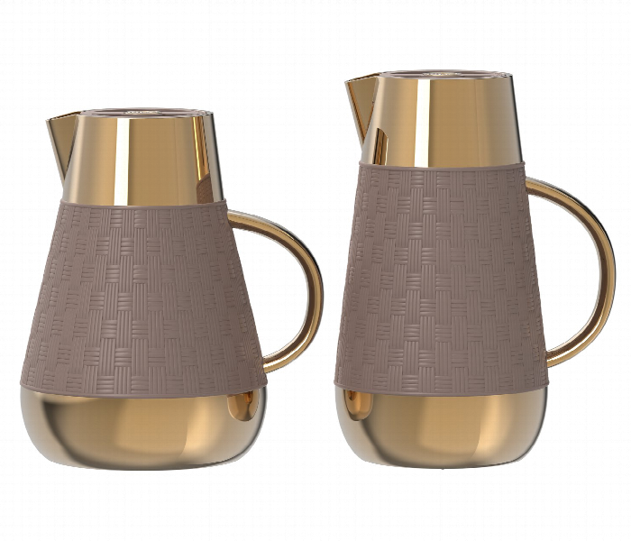 Avci Home Maker Sy La006 Bbr Flask Set 1.0 Litre And 1.0 Litre Bean Brown - Zoom Image