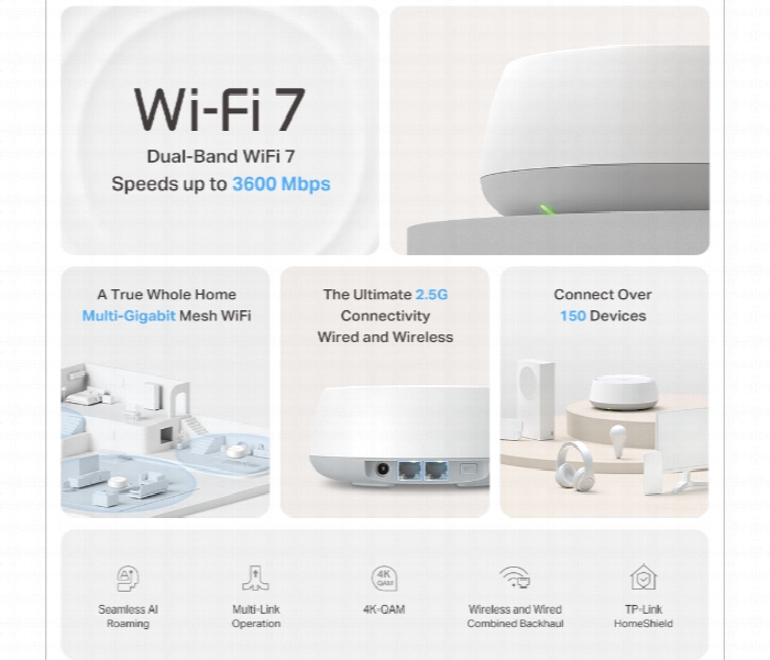 Deco Be25 3 Pack Be3600 Whole Home Mesh Wifi 7 System - Zoom Image 3