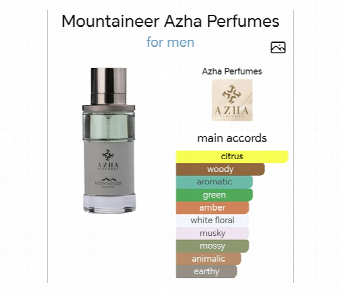 Mountaineer Edp For Him 100Ml By Azha Perfumes  Inspired By Silver Mountain Water Creed - Zoom Image 3
