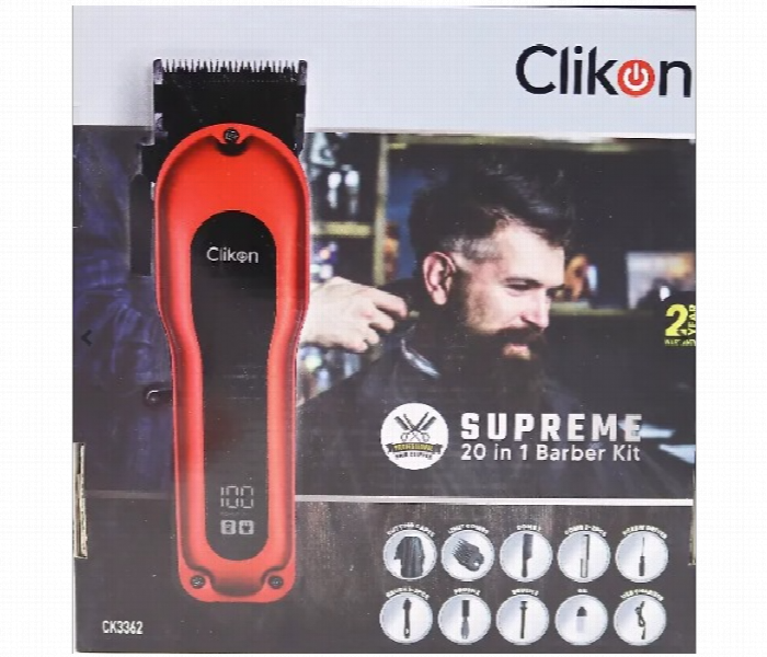 Clikon Ck3362 20 In 1 5W 5V Supreme Barbero Pro Series Trimmer With 2500Mah Battery Capacity - Zoom Image 3