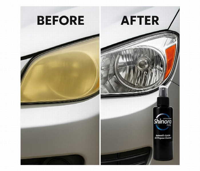 Shinora Plus All Purpose Multi Cleaner 250Ml Professional Stain Remover For Fabric Metal Plastic Headlights - Zoom Image 3