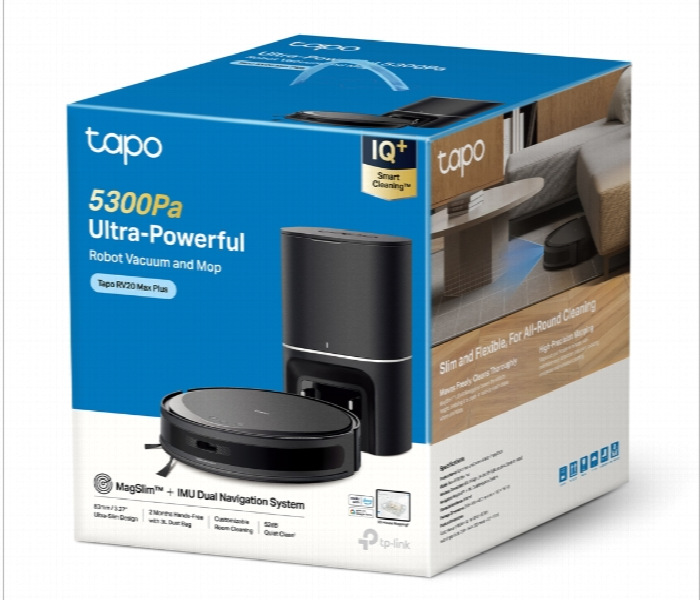 Tapo Rv20 Max Plus 5300Pa Suction Magslim Lidar Navigation Robot Vacuum And Mop With Auto Empty Dock - Zoom Image 8