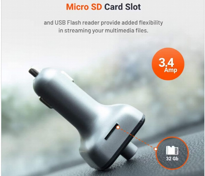 Porodo Fm Transmitter And Car Charger - Zoom Image 5