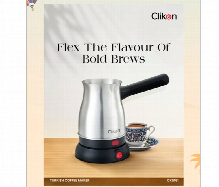 Clikon Ck5161 600Ml Turkish Coffee Maker With 360 Degree Rotation - Zoom Image 3