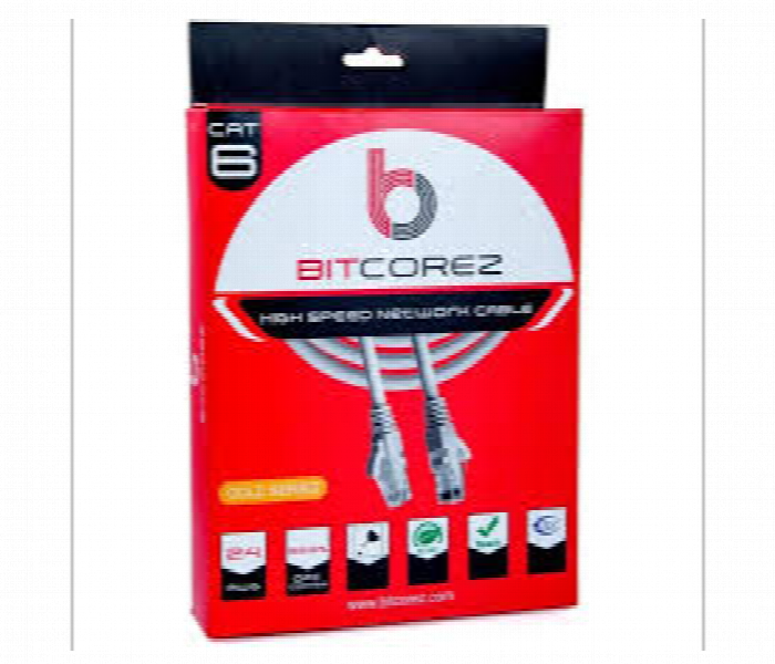Bitcorez Bc6Up20Wh Utp Cat6 Patch Cords Pvc 20 M White - Zoom Image 1