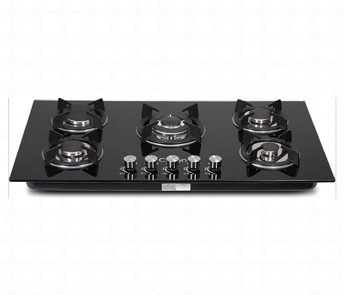 Clikon Ck4297 Premium 5 Burner Stainless Steel Glass Top Gas Hob With High Efficiency And Sleek Design - Zoom Image 3