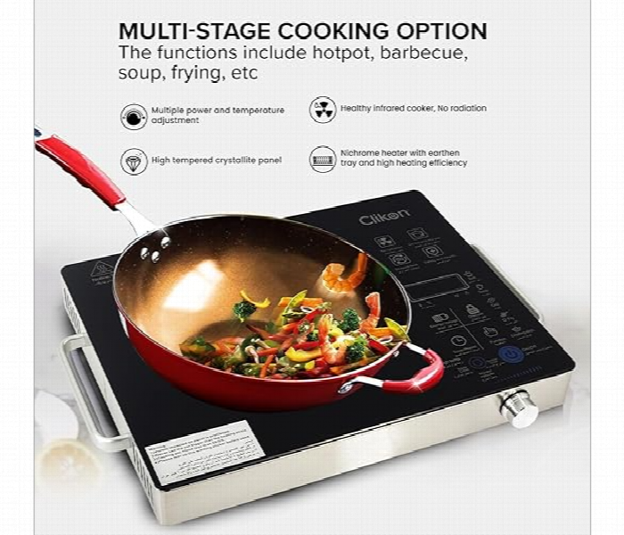 Clikon Ck4282 2200W Smart Infrared Cooker With High Tempered Crystallite Panel And Touch Control - Zoom Image 3
